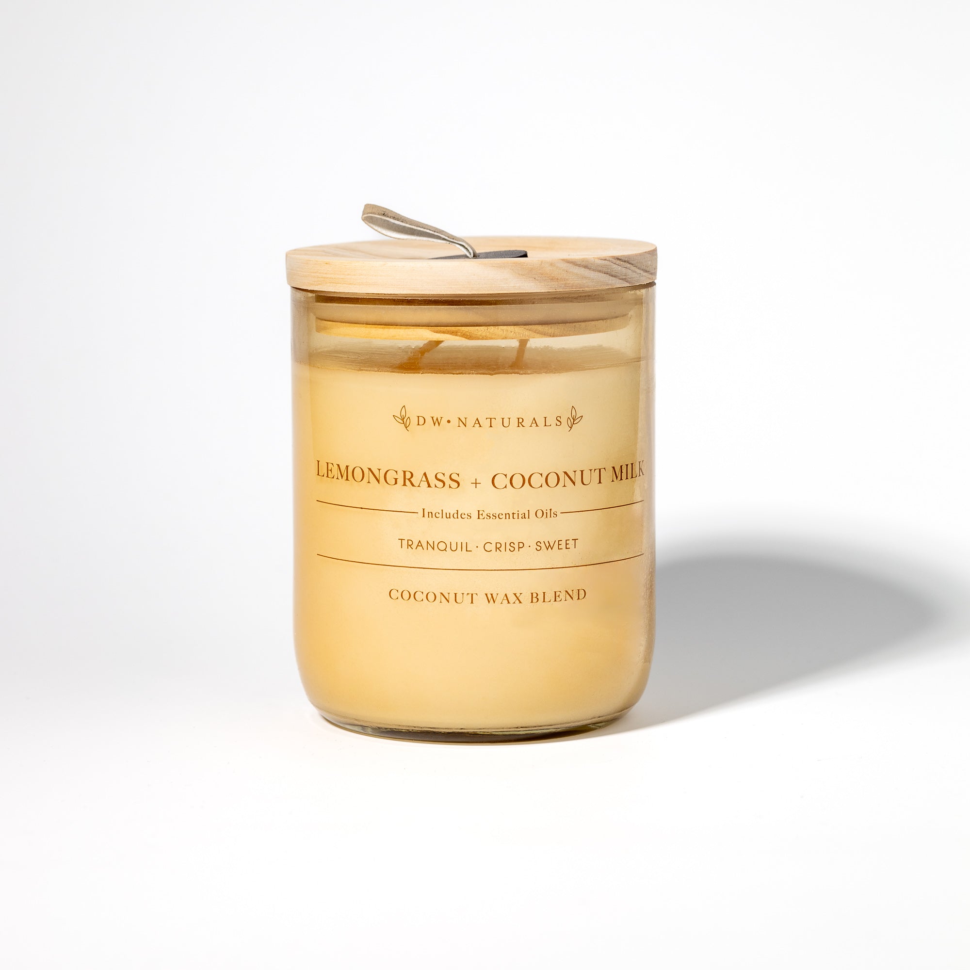 Natural scented candle DW Naturals Lemongrass & Coconut Milk – Gera Namuose